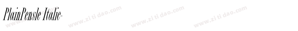 PlainPensle Italic字体转换